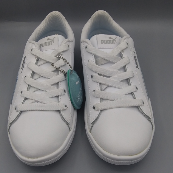 Puma leather glitter comfort girls sneakers Size 3.5 - Picture 3 of 8